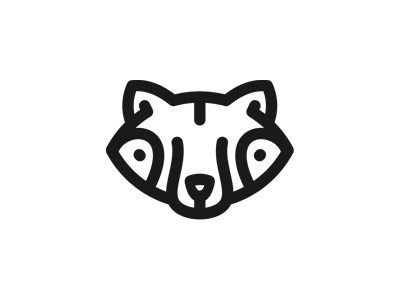 Raccoon from Animal Collection animal branding collection geometric logo mark minimal raccoon