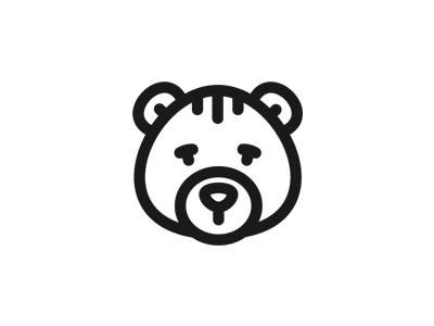 Bear from Animal Collection animal bear branding collection geometric logo mark minimal teddybear