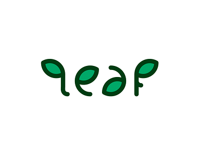 Leaf Typo leaf letters minimal type typo typography