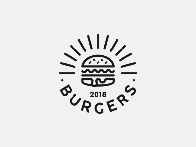 Burgers Logo burger food foodtruck label logo minimal
