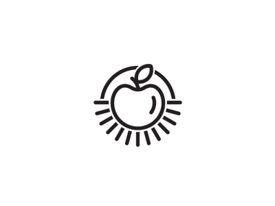 Apple Garden Logo apple garden logo minimal rainbow