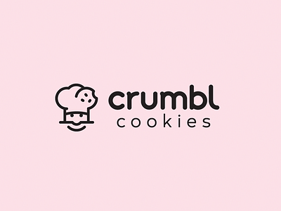 Crumbl Cookies logotype baker bakery cookies minimal sweets utah