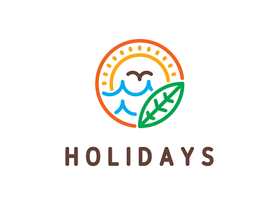 holidays logo free holidays natural rest sea sun time vacation