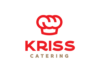 Kriss Catering catering chef food hapy hat logo meal meat vege