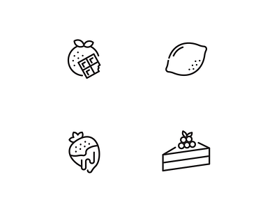 Crumbl cookies icons cake chocolate icons lemon minimal orange strawberry