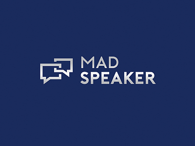 Mad Speaker logotype britain english learn lector logo minimal school speaker