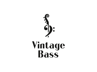 Vintage Bass bass doublebass guitar instruments minimal music note