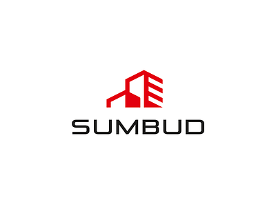 Sum-Bud logotype buildings company constructions form grid red