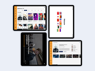 In Flight Entertainment Concept app application button card concept design film flat flight icon ife ios menu minimal mobile movie tablet tv ui ux