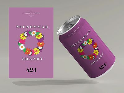 Midsommar Shandy a24 beer can midsommar movie packaging