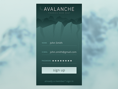 Daily UI 001 - Sign Up Page app daily ui dailyui sign up ui