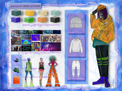 Jungle Video Store Costume Concepts costume design design fashion design graphic design illustration