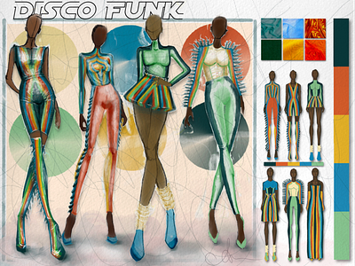 Disco Funk costume design design fashion design graphic design illustration