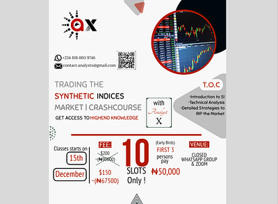 Digital Flier for Analyst X branding graphic design