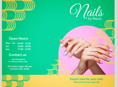 Flier for a Pedicure & Manicure Service branding graphic design