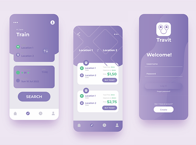 UIUX Design for Travit app ui uiux