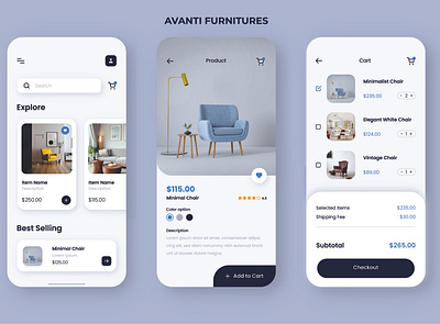 UIUX of Avanti Furnitures B graphic design ui uiux