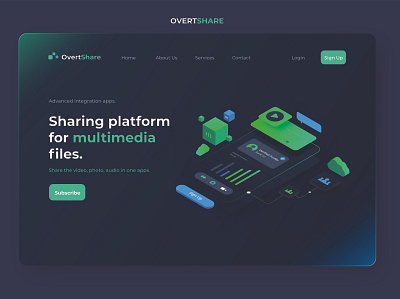 OvertShare branding graphic design ui