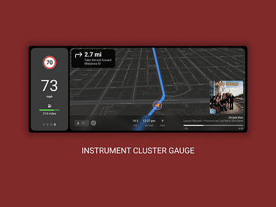 Car instrument gauge cluster