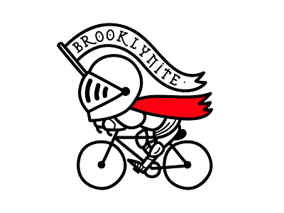 Brooklynite bike brooklyn brooklynite fixie helmet illustration knight