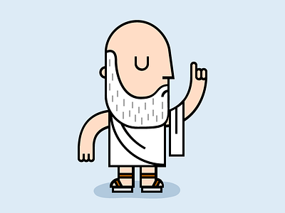 Socrate illustration old philosopher socrate talk