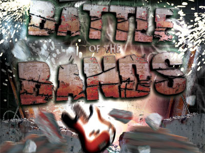 Battle Of The Bands battle battle of the bands bands concert destruction explosion flyer metal music poster rock war