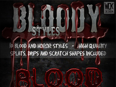 Bloody Horror Styles blood bloody death drips guts horror blood styles gore liquid photoshop scratch splat styles