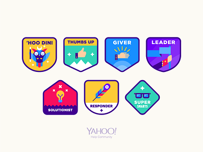 Yahoo Help Community Icons badge badges colorful help community icons yahoo