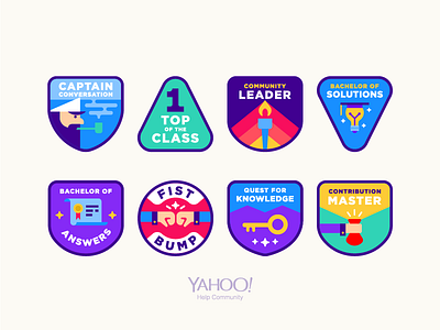 Yahoo Help Community Icons badge badges colorful help community icons yahoo