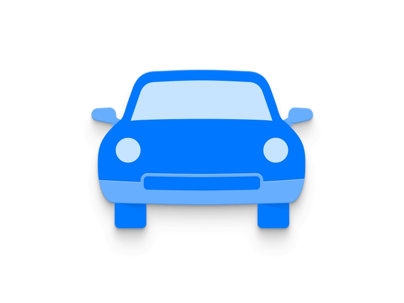 Car after effects beep blue bounce car drive gif loop lottie motion graphics travel