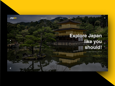 Japan Landing Page Concept concept japan landing page minimal type typography