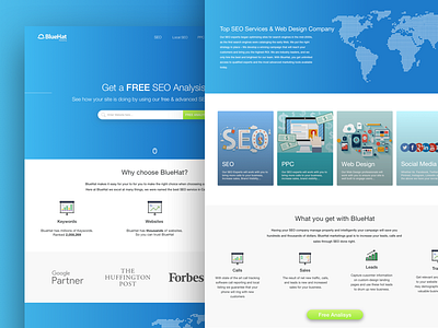 Landing Page blue gradient landing page