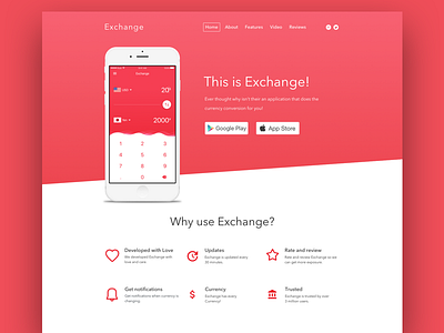 Landing Page App Concept landing page web