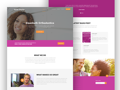 Dr.Jennifer Home Page Design (WIP) home page landing page material design md