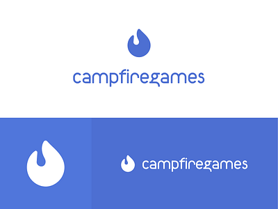 CampFireGames Brand Identity blue brand identity campfire campfiregames fire logo logo identity purple