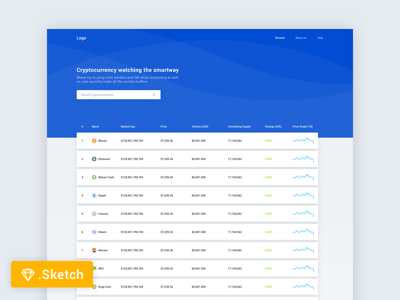 Crypto Ranking Freebie by Jacob Voyles on Dribbble