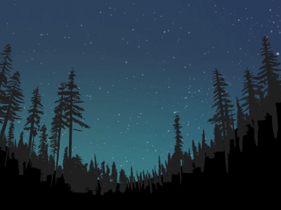 Night Sky Animation ae after effects gif illustration illustrator stars