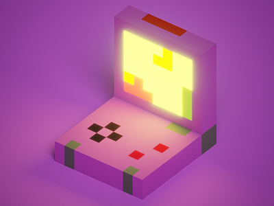 Pink Game Pad 3dgamepad 3dvoxel blender cutevoxel cutevoxelart diitech ditech gamepad ildgamepad magicavoxel pink pinkgamepad voxel voxelart voxels