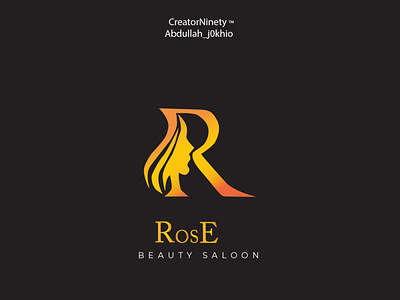 Rose beauty parlour  logo design