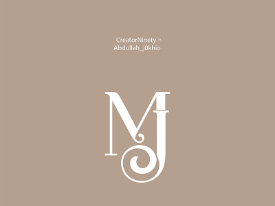 MJ logo design in Adobe Illustrator