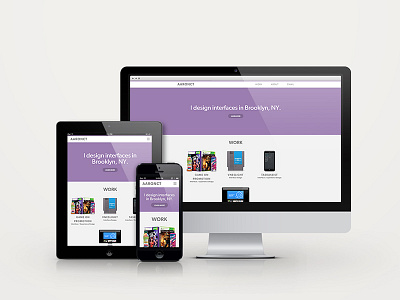 2013 Portfolio mobile portfolio purple responsive web design