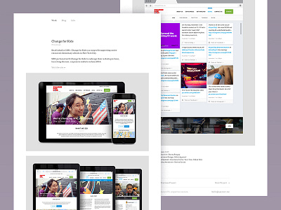 Realigning change for kids charity mobile personal portfolio realign redesign responsive site web web design website