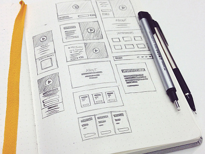 About baron fig sketch web web design wireframe