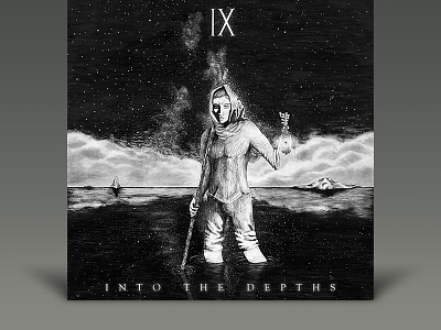 Into the Depths by IX album black cover dark hardcore hermit ix metal metalcore music skeleton white