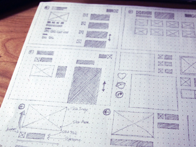 Dot Grid app mockup sketch windows 8 windows phone wireframe