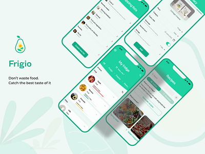 Frigio mobile app ecology food fridge healthy mobile app mobile design ui ux