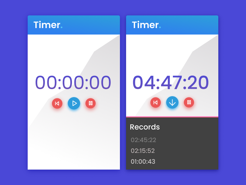 UI Daily 04 - Timer by Eladio on Dribbble