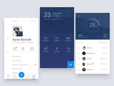 Social Networks app image iphone sports ui ux