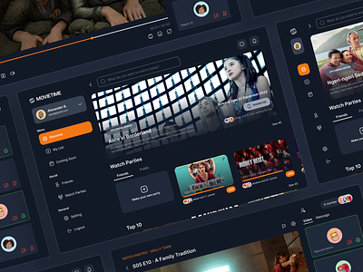 Video Streaming Website - Watch Parties movie movie and series website movie website streaming streaming website ui ui design ui website video video streaming video streaming website video website watch parties watch parties website website website for watch movies