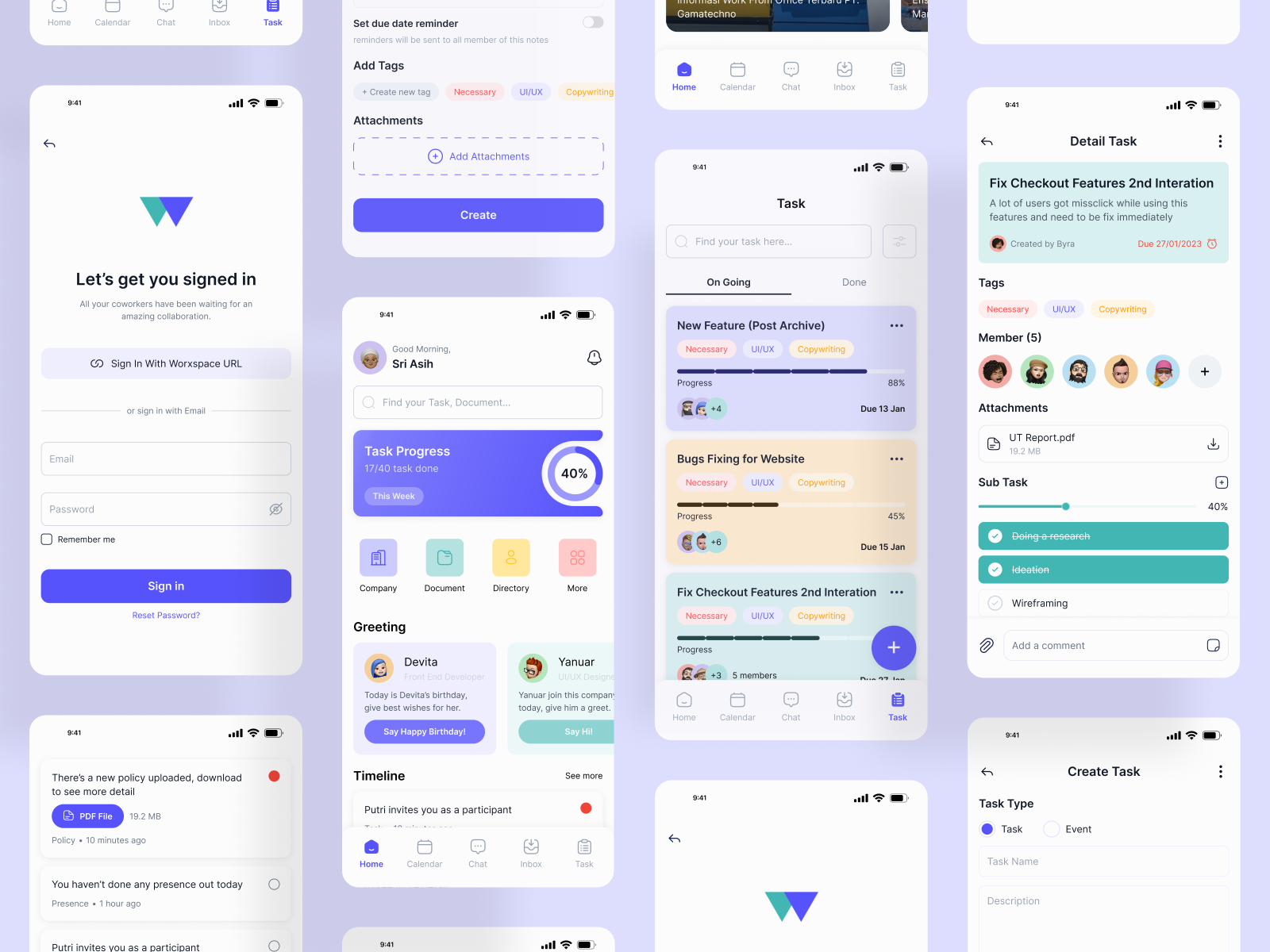 Task Management Application by Yanuarsyah Fitrah Indra on Dribbble